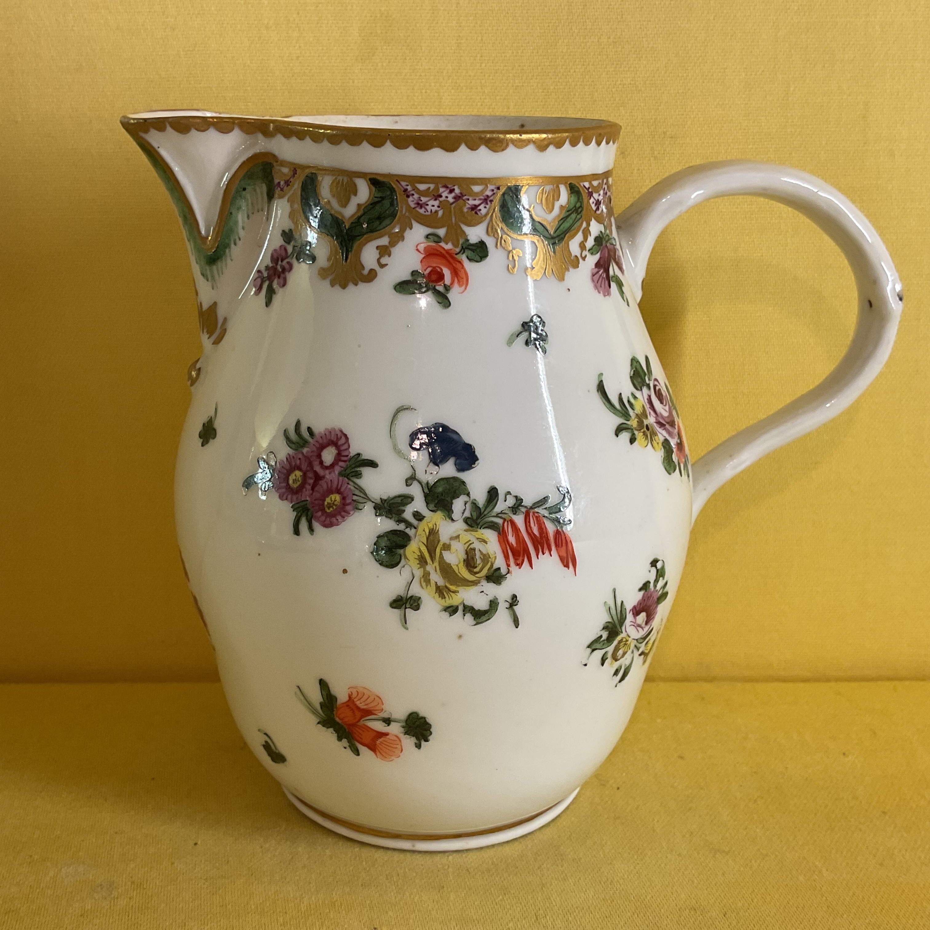 A Bristol ovoid milk jug 