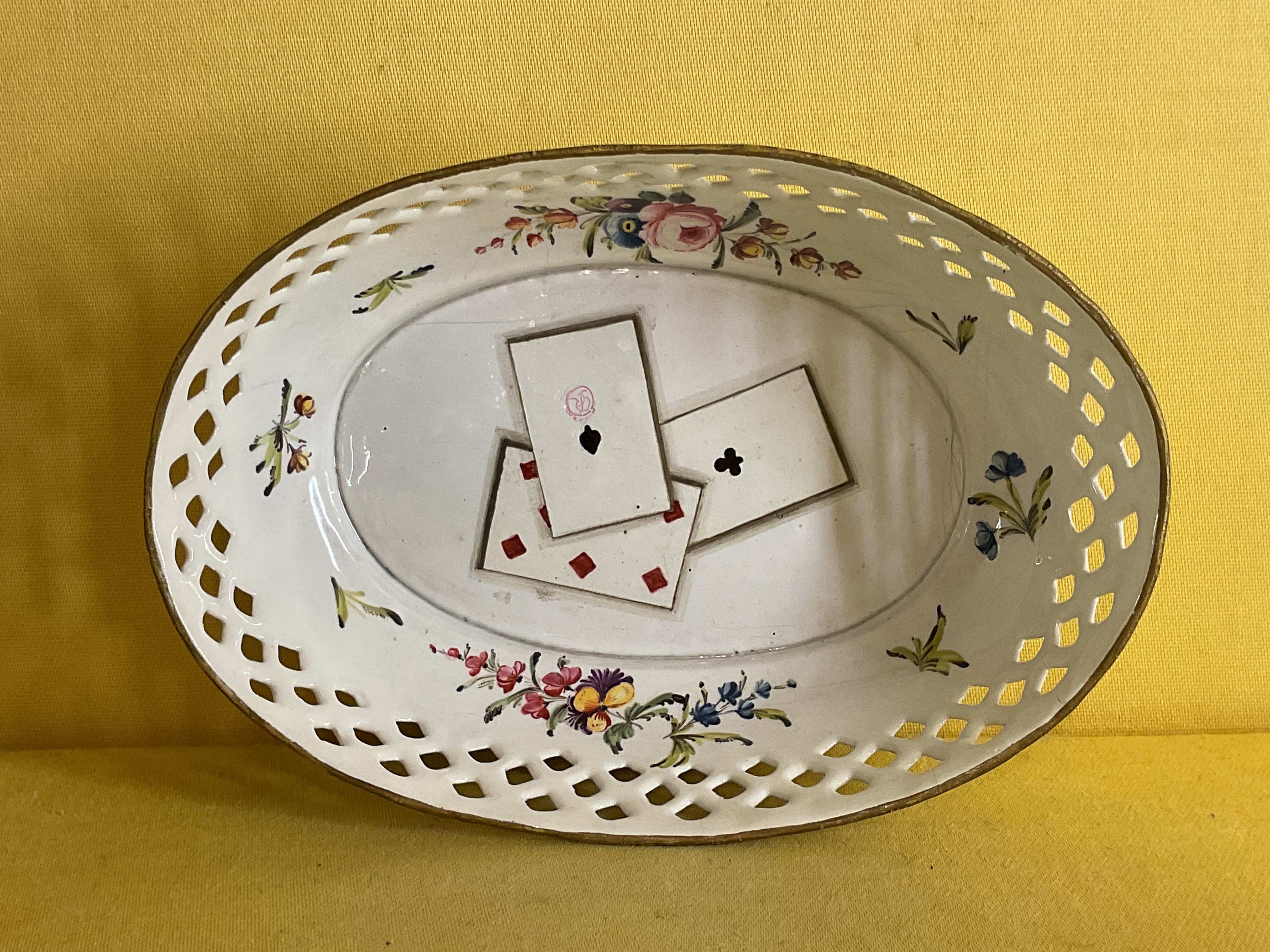 A South Staffordshire enamel counter tray 