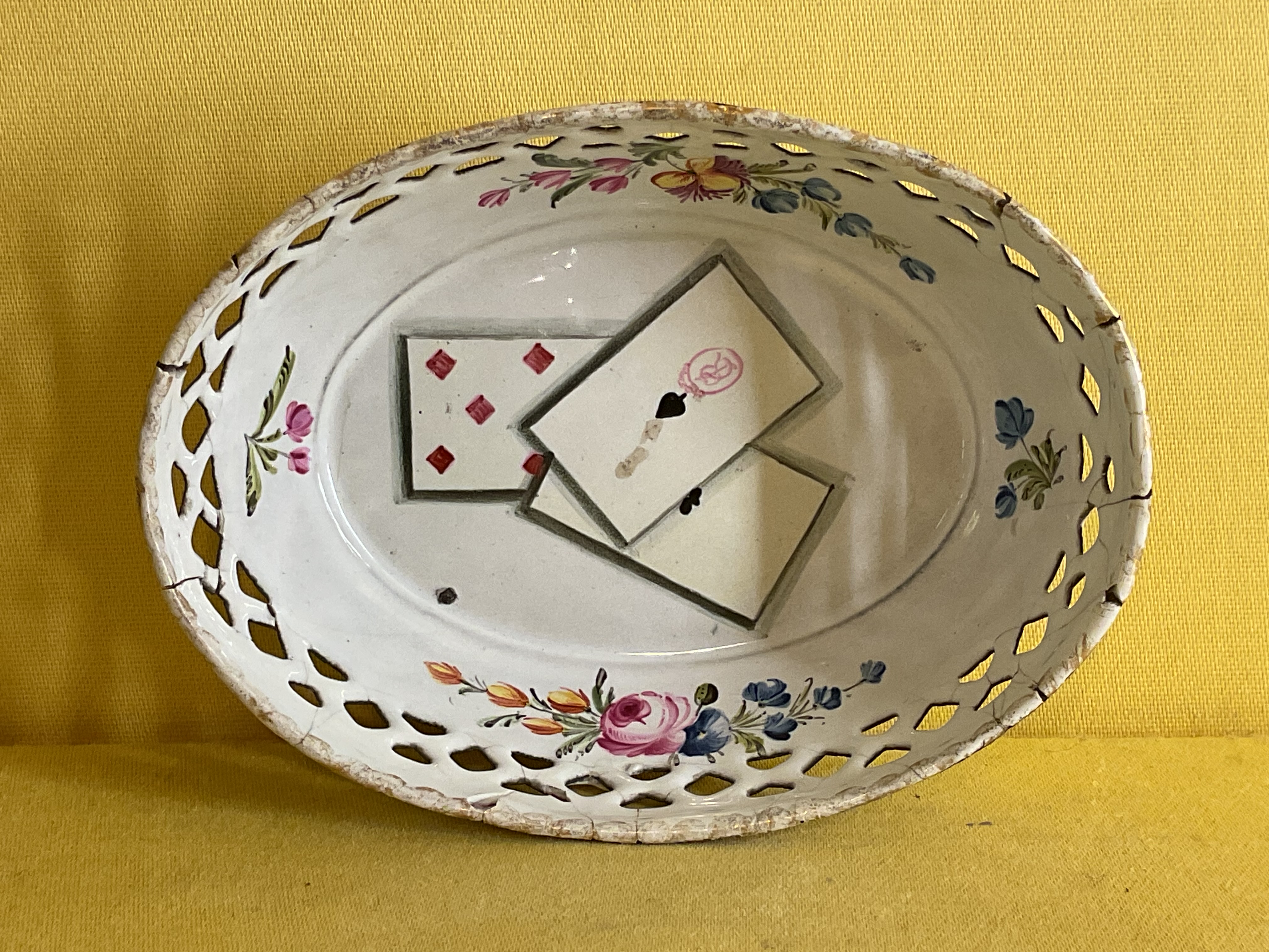 A South Staffordshire enamel counter tray 