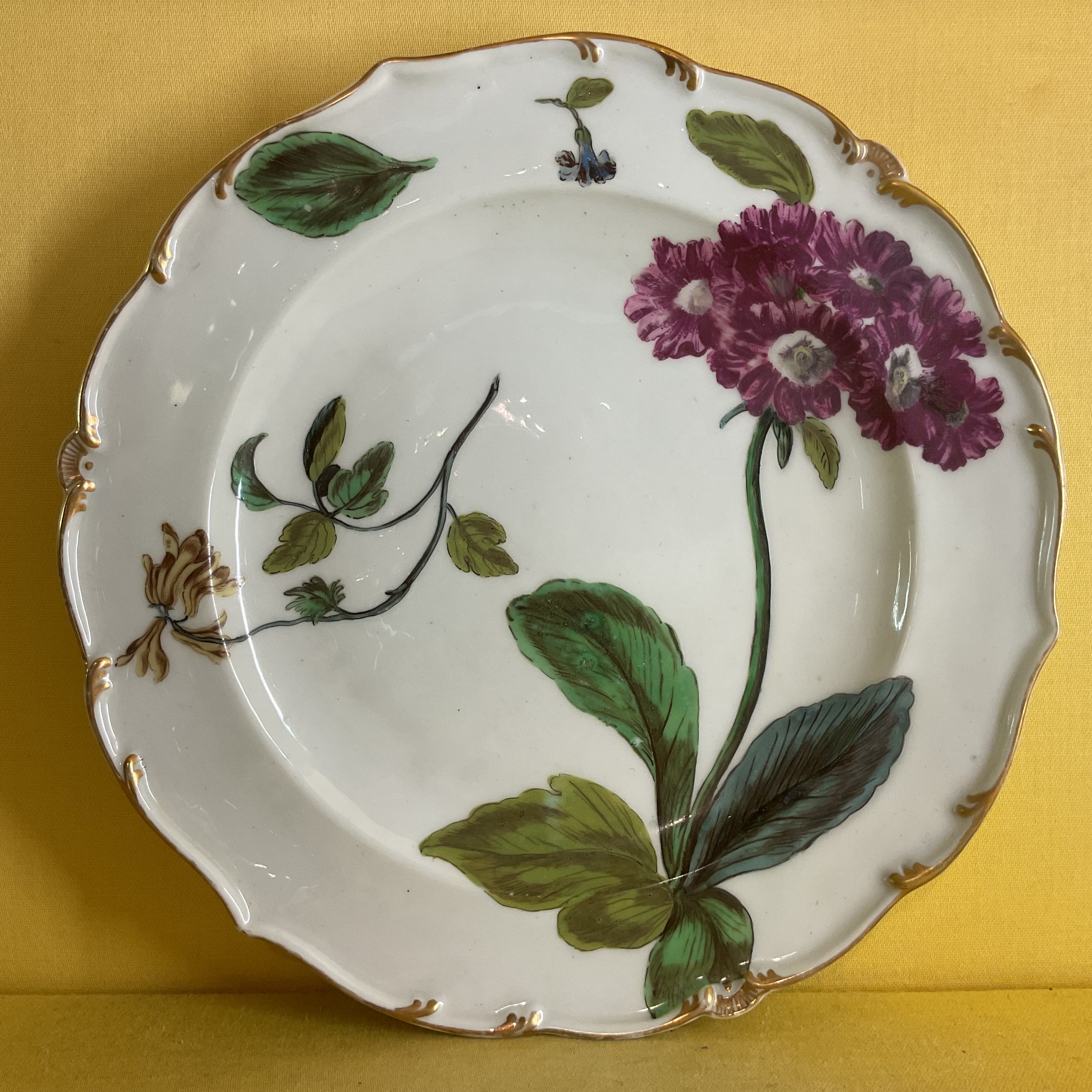 A Chelsea plate, of ‘Hans Sloane’ type 