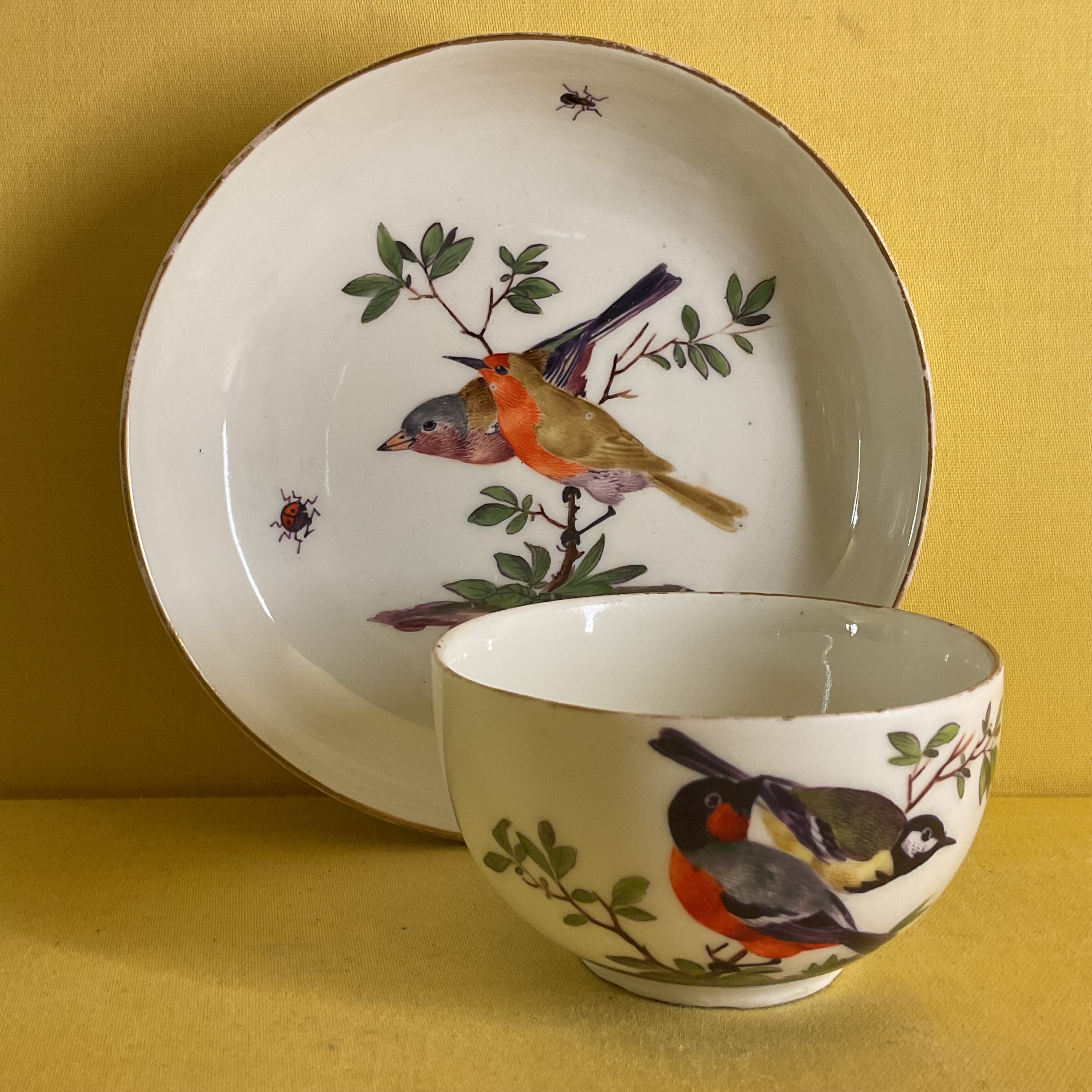 A Meissen teacup and saucer