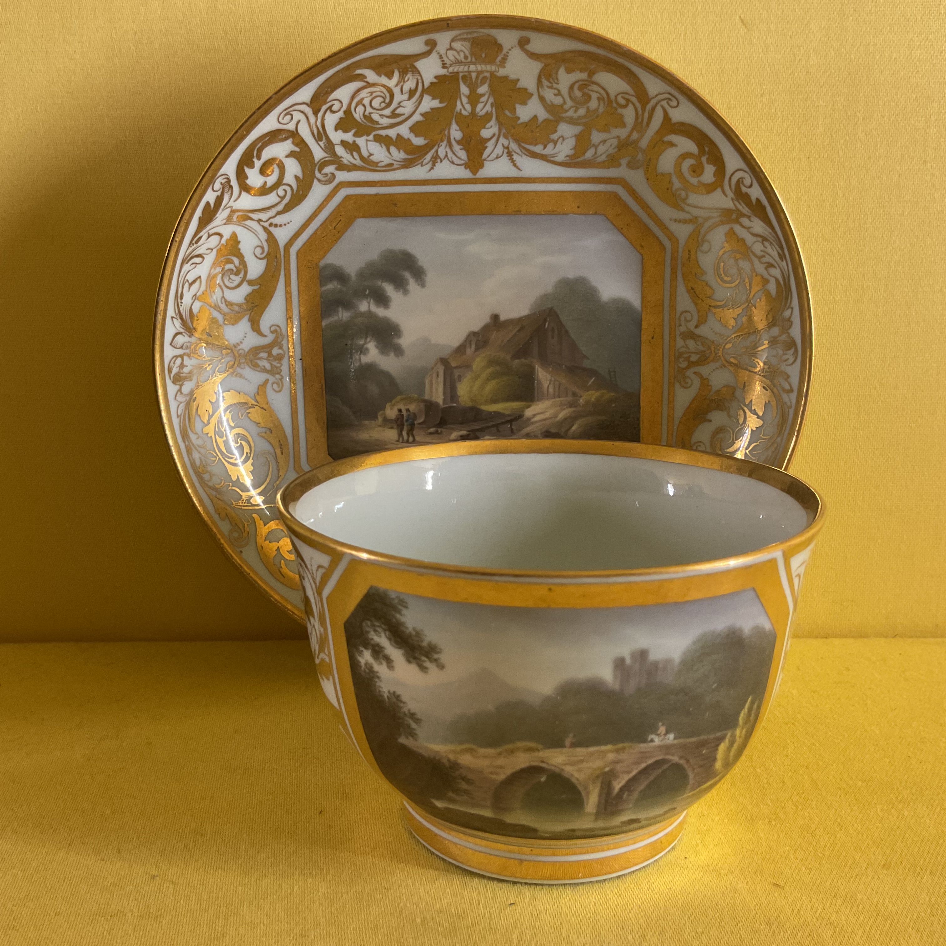 A Flight and Barr Worcester teacup and saucer 