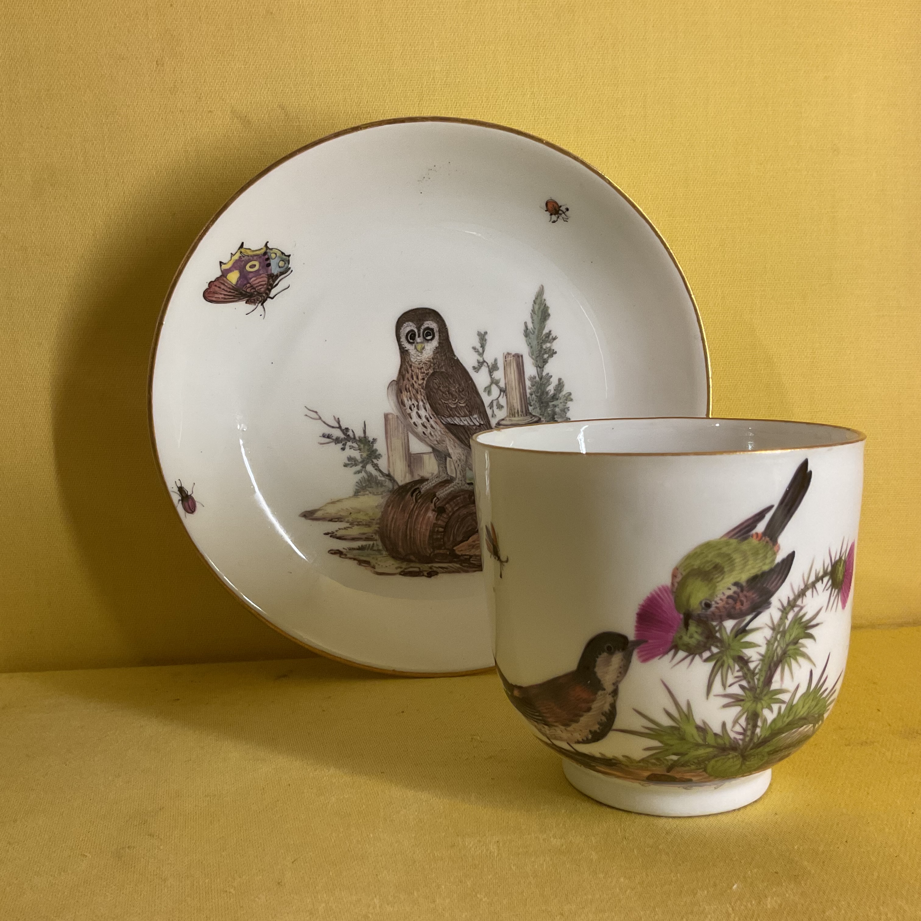 A Meissen coffee cup and saucer 