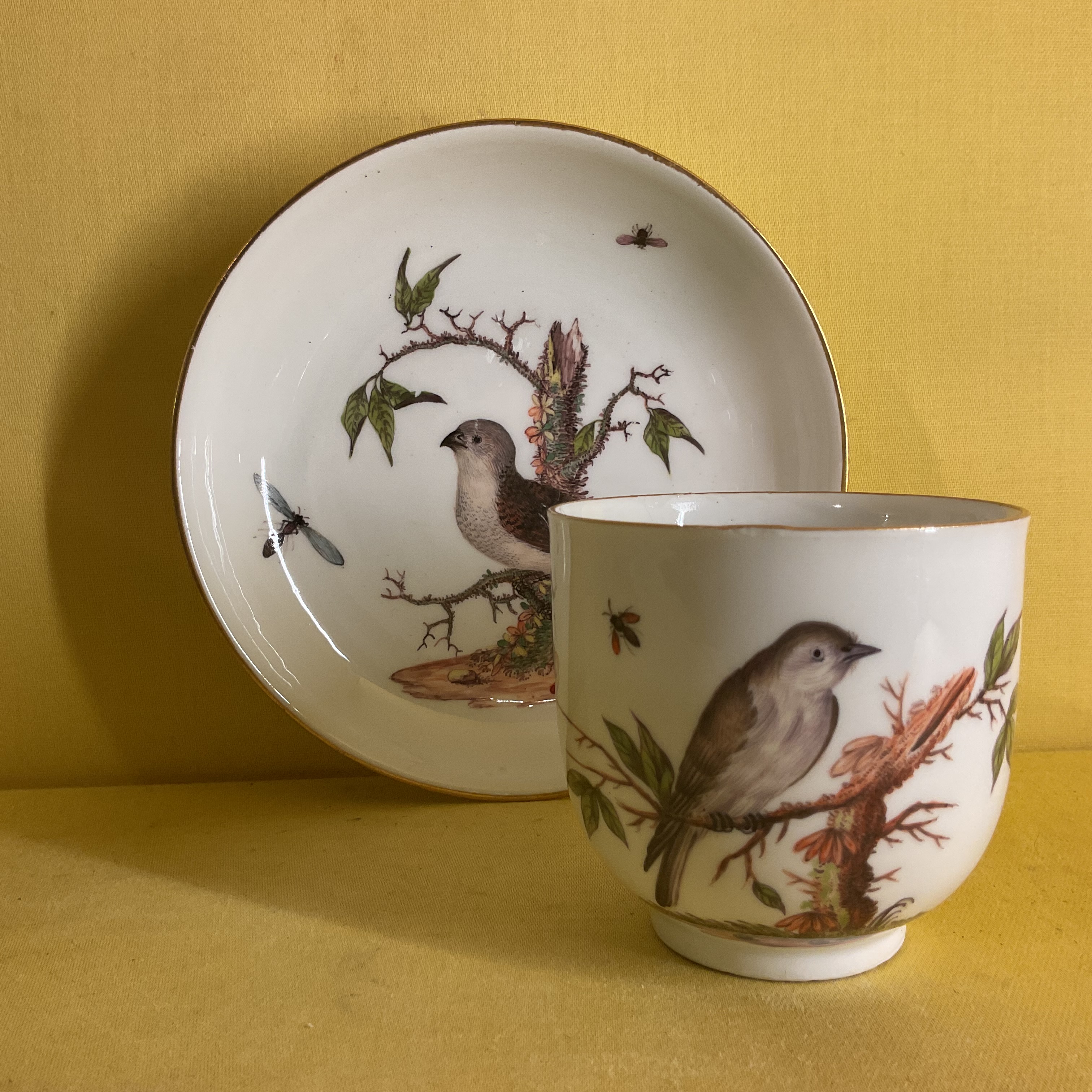 A Meissen coffee cup and saucer 