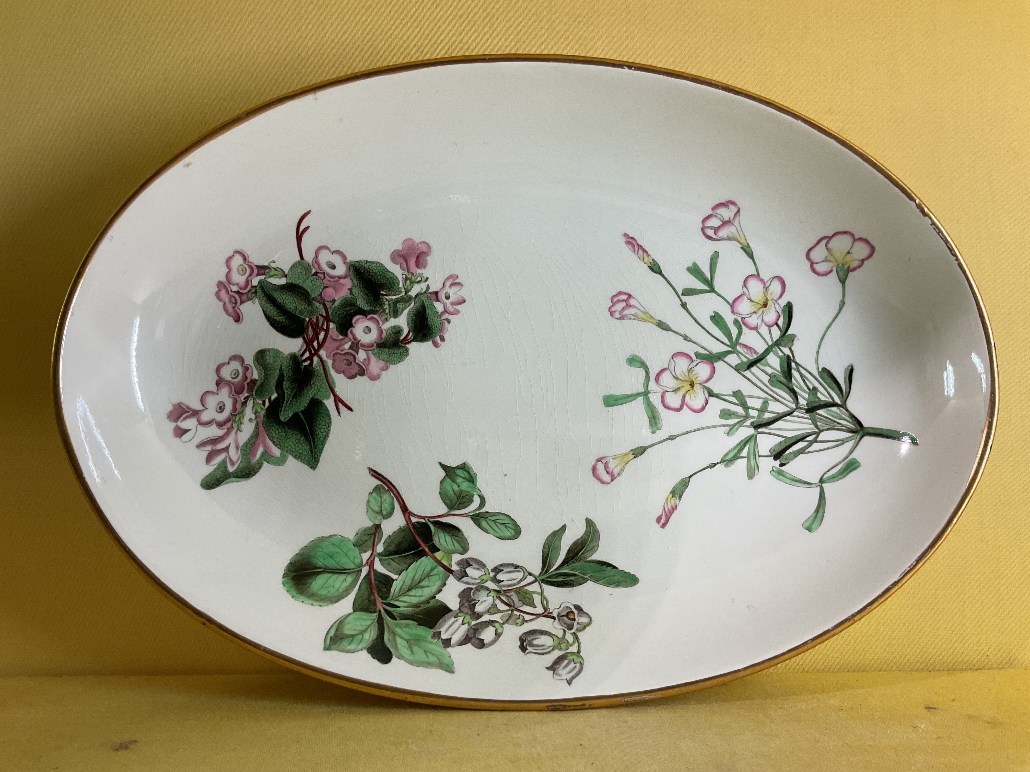 A Wedgwood pearlware botanical dish 