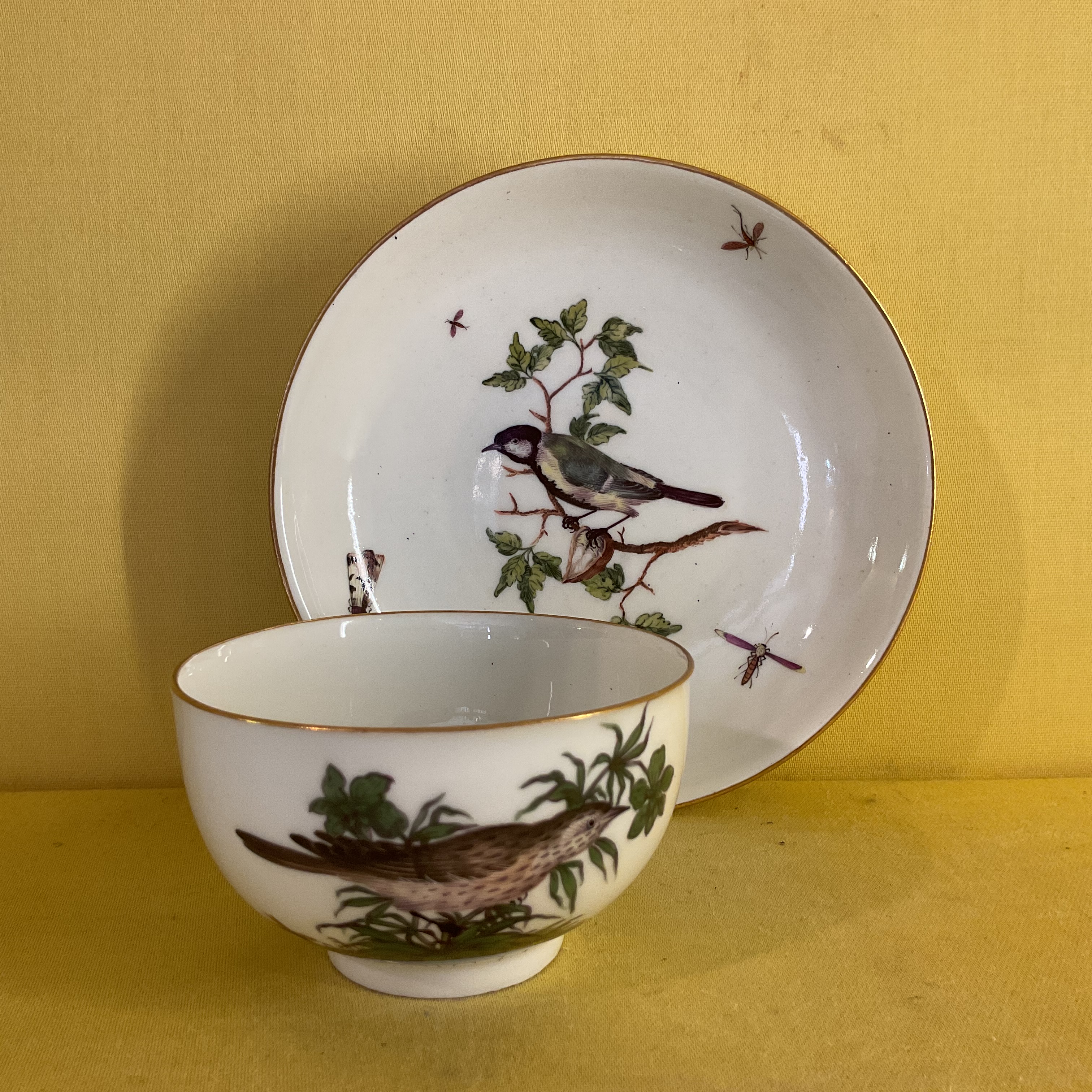 A Meissen teacup and saucer 