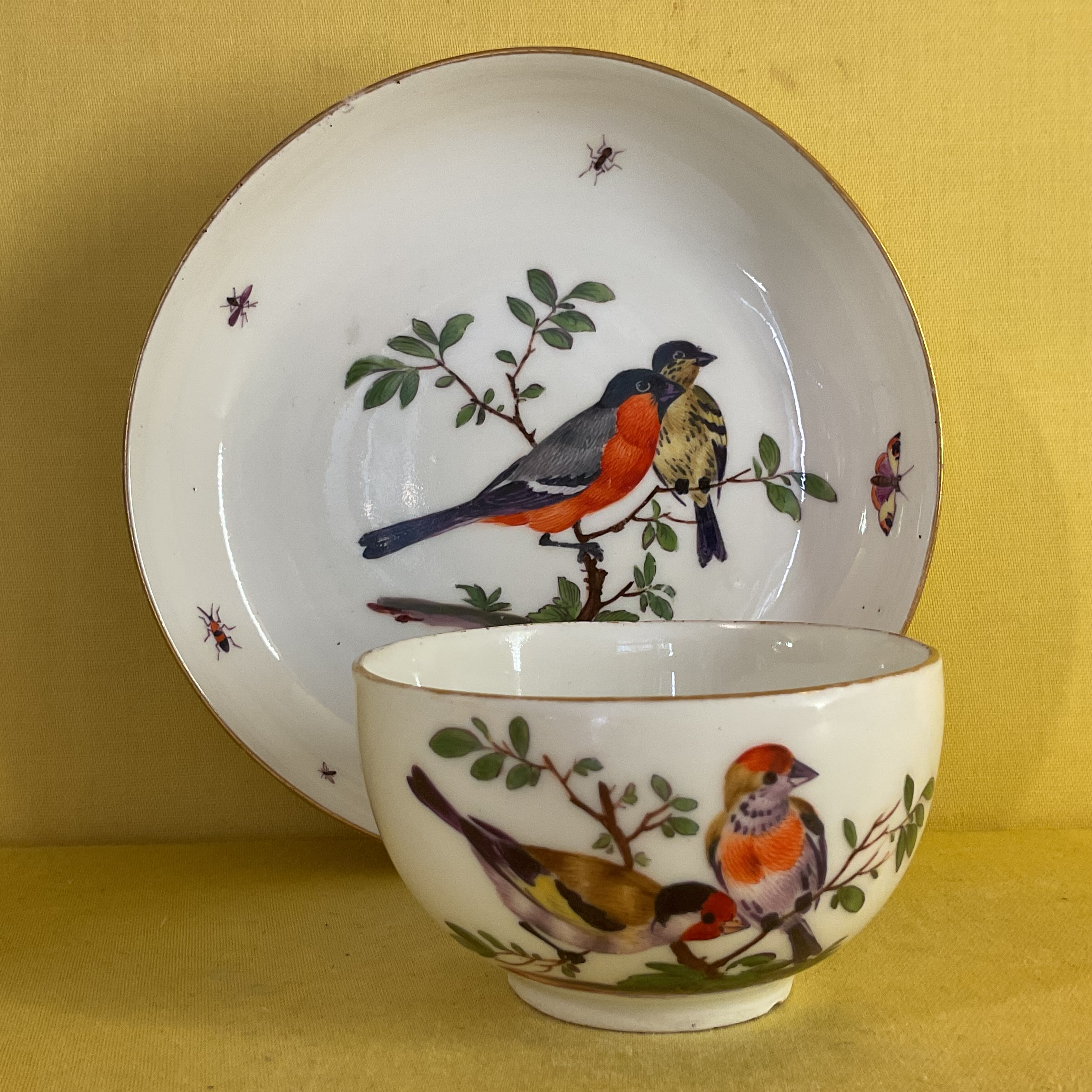 A Meissen teacup and saucer 