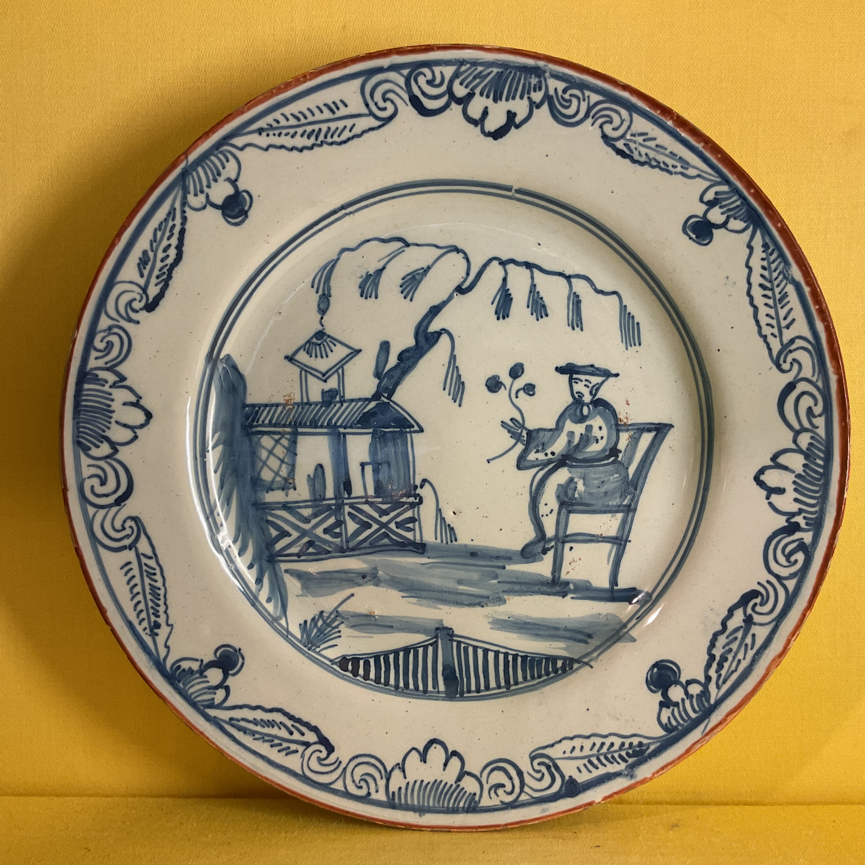 An unusual English Delft plate 