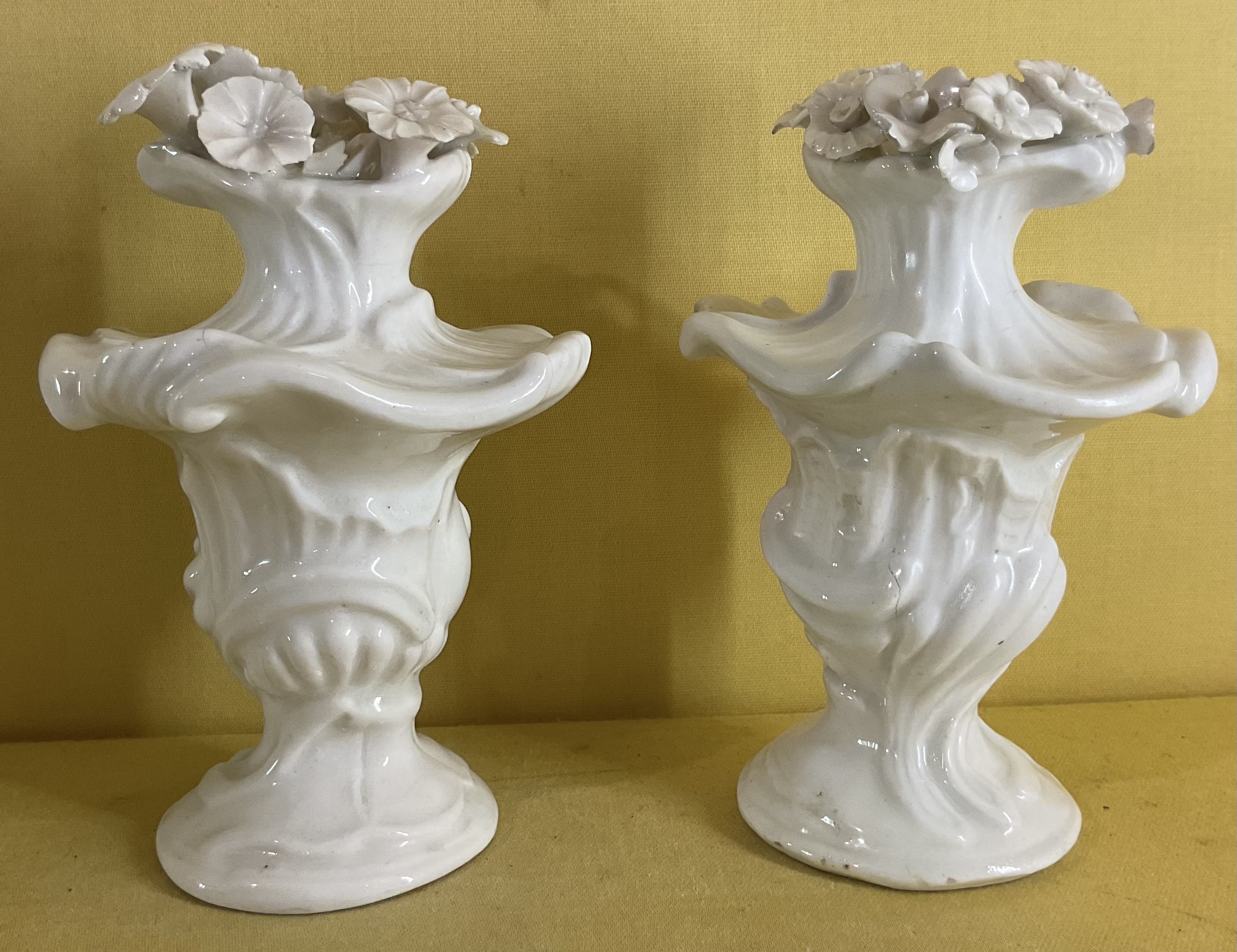 A rare pair of early Derby vases 