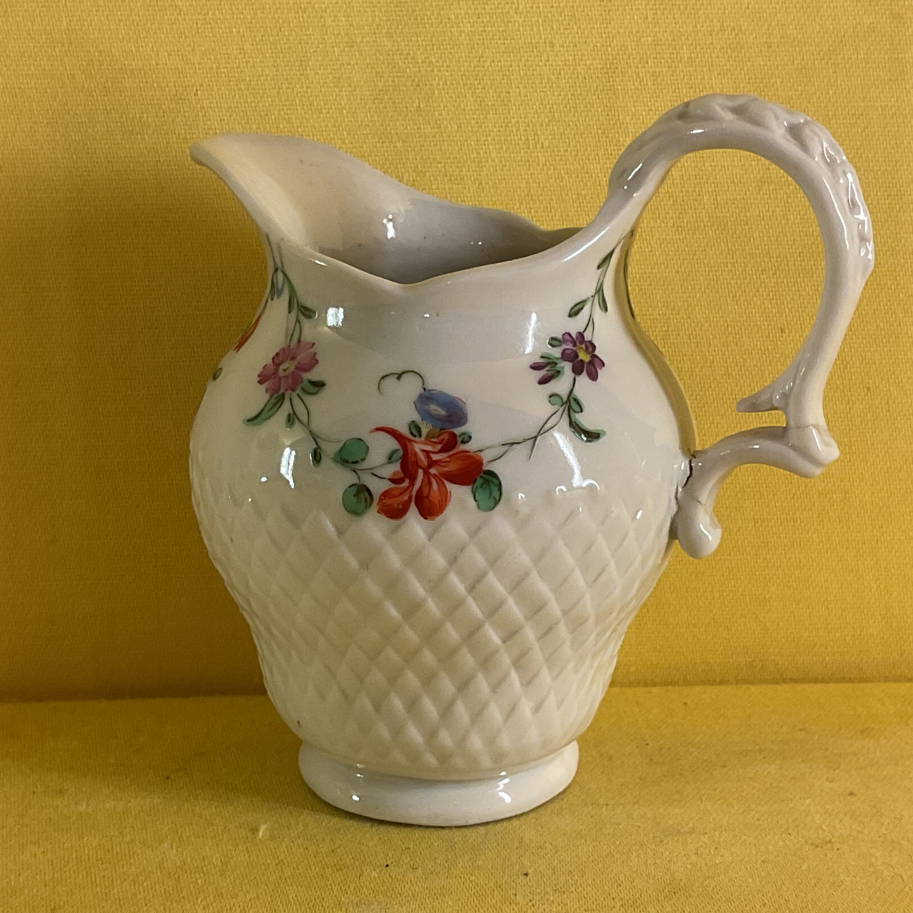 A Bristol small ogee shaped cream jug 