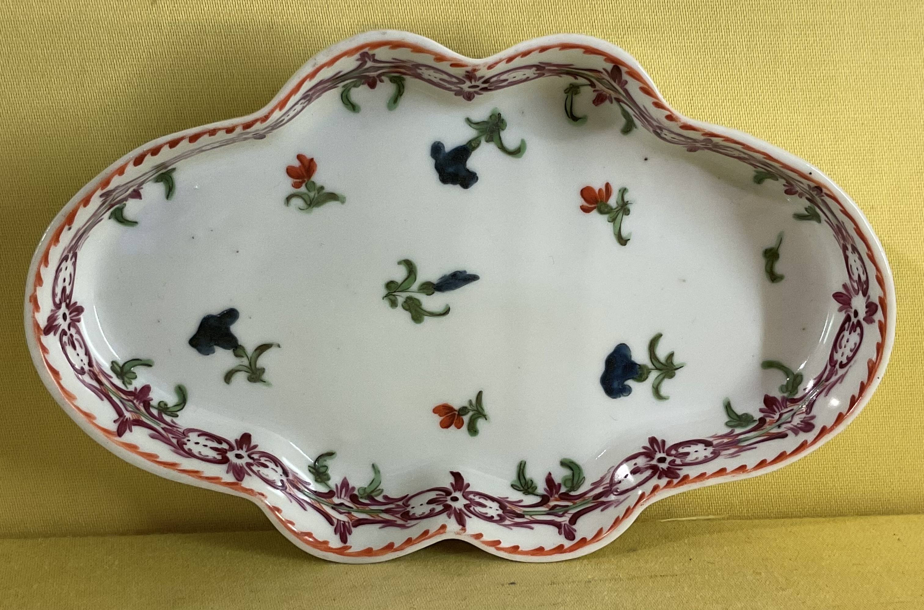A rare Bristol lobed oval spoon tray 