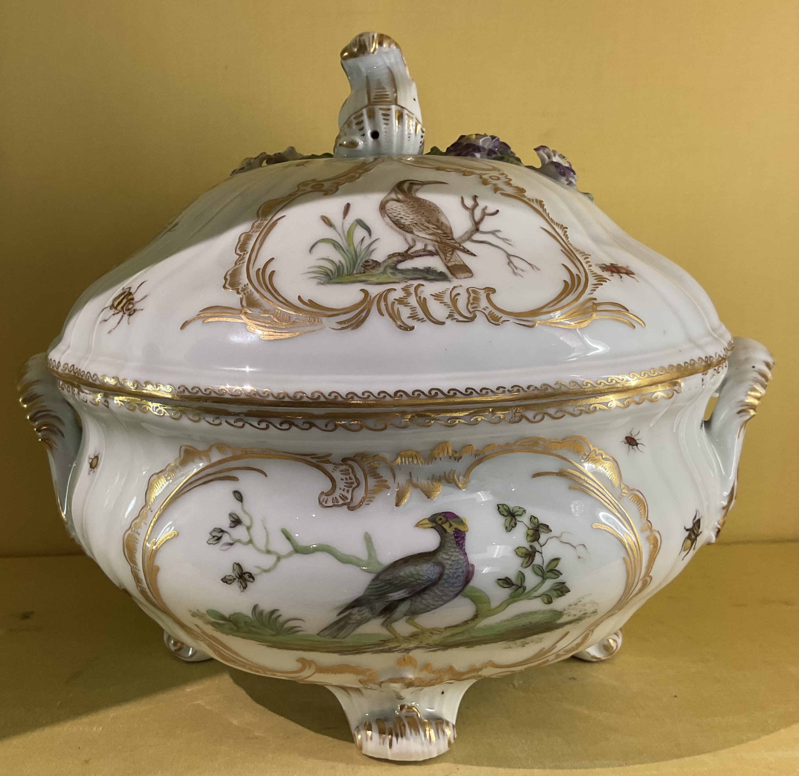 A Royal Copenhagen tureen and cover, from the Fuglestellet or ‘Bird Service’