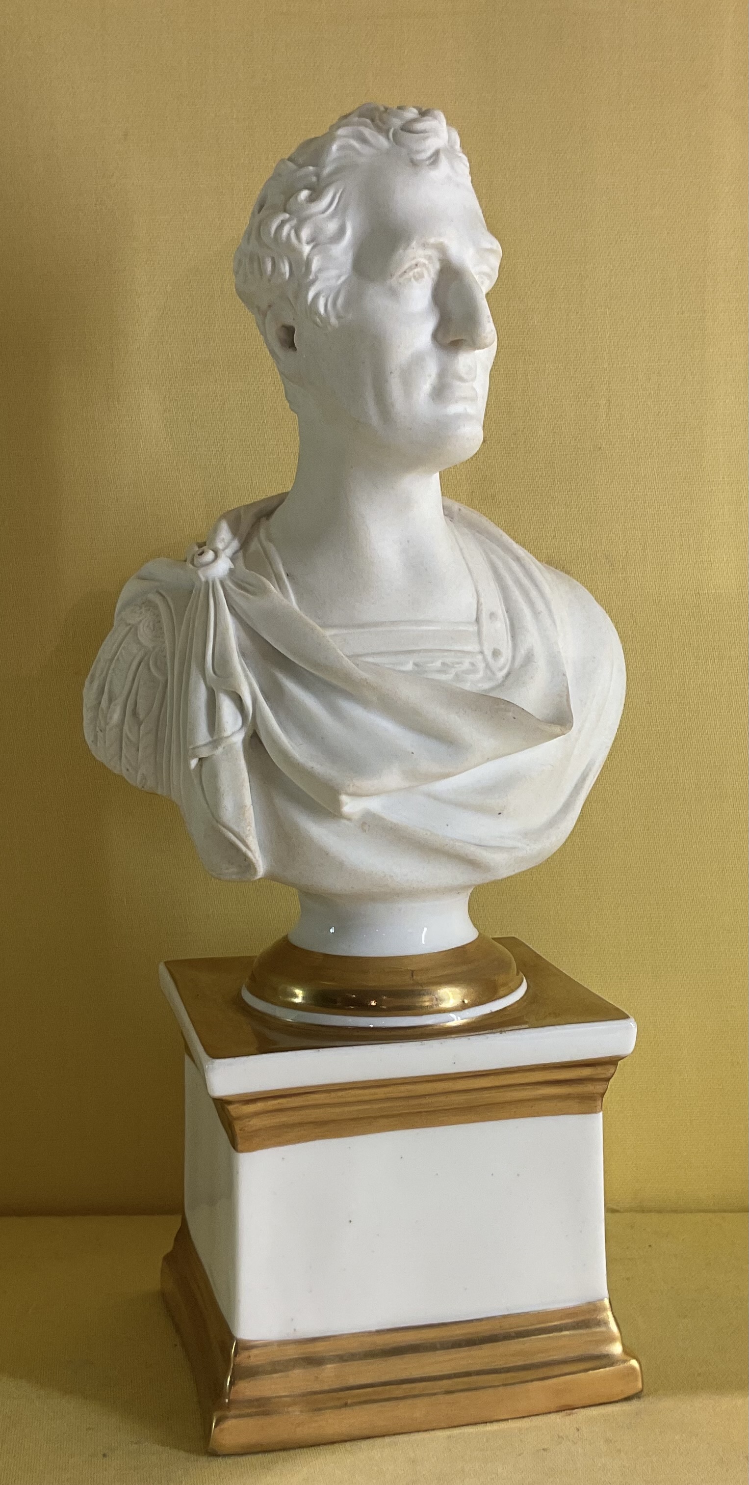 A Samuel Alcock bust of the Duke of Wellington 