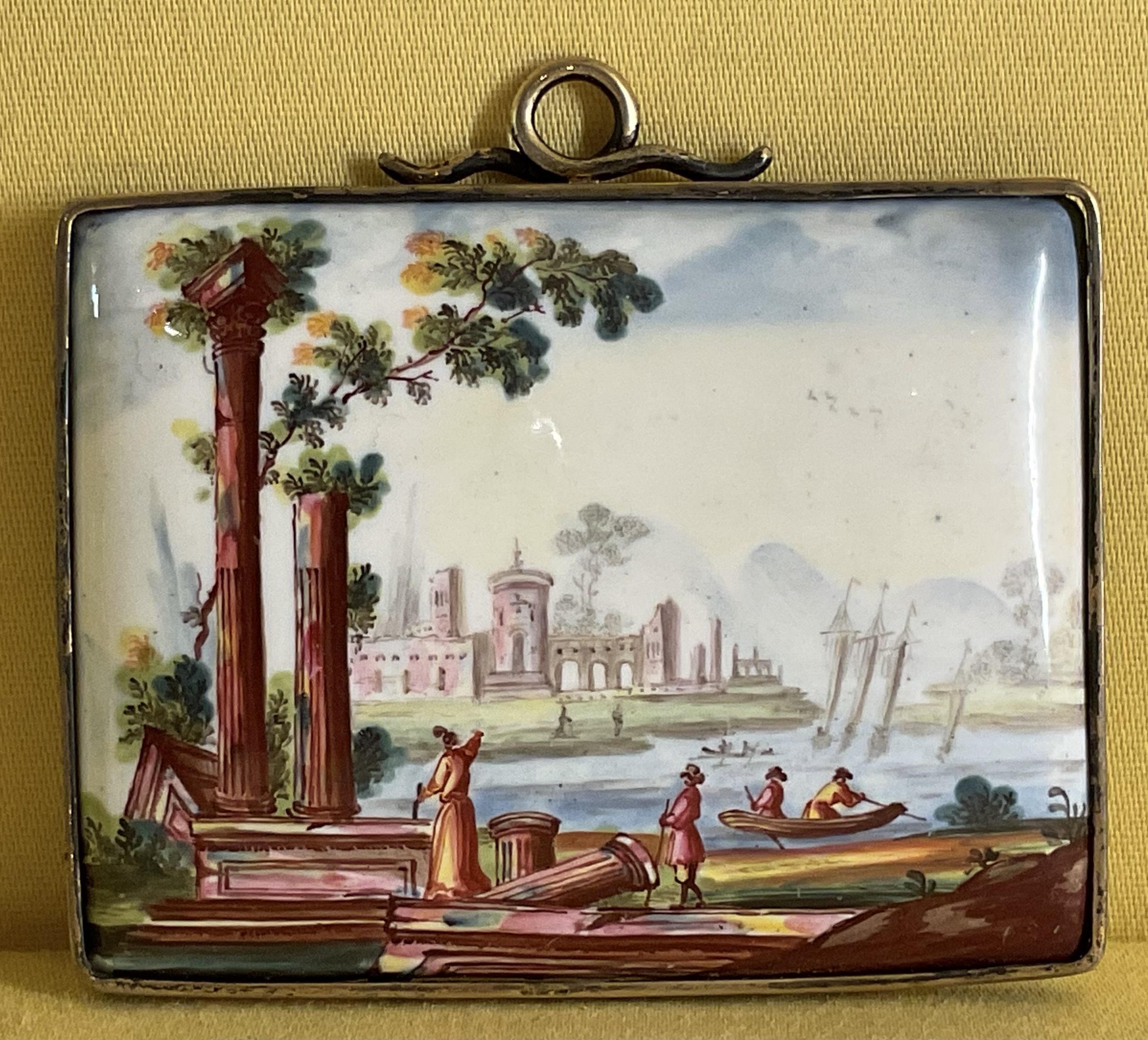 A South Staffordshire enamel rectangular plaque 