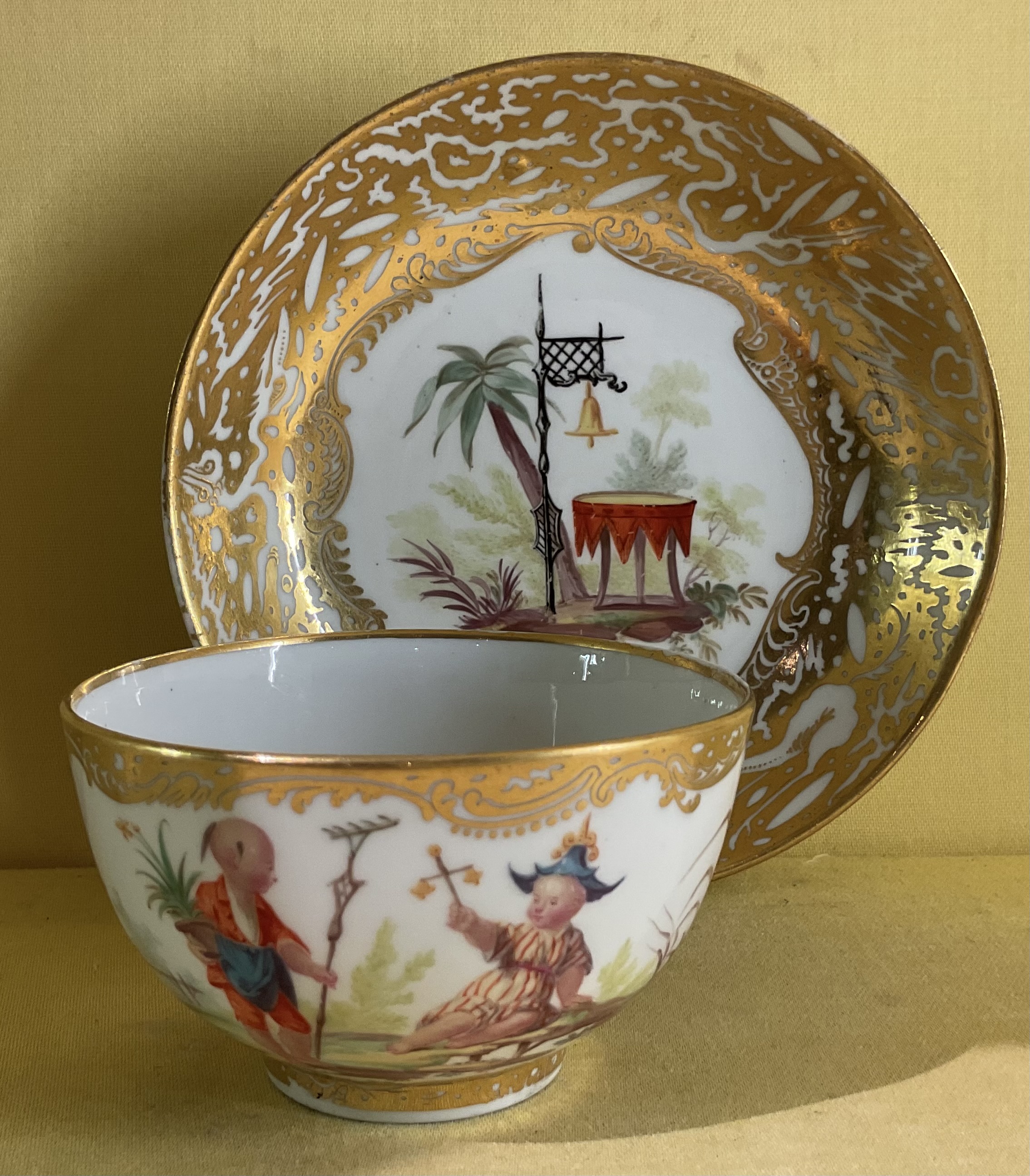 An extremely rare Derby teacup and saucer 