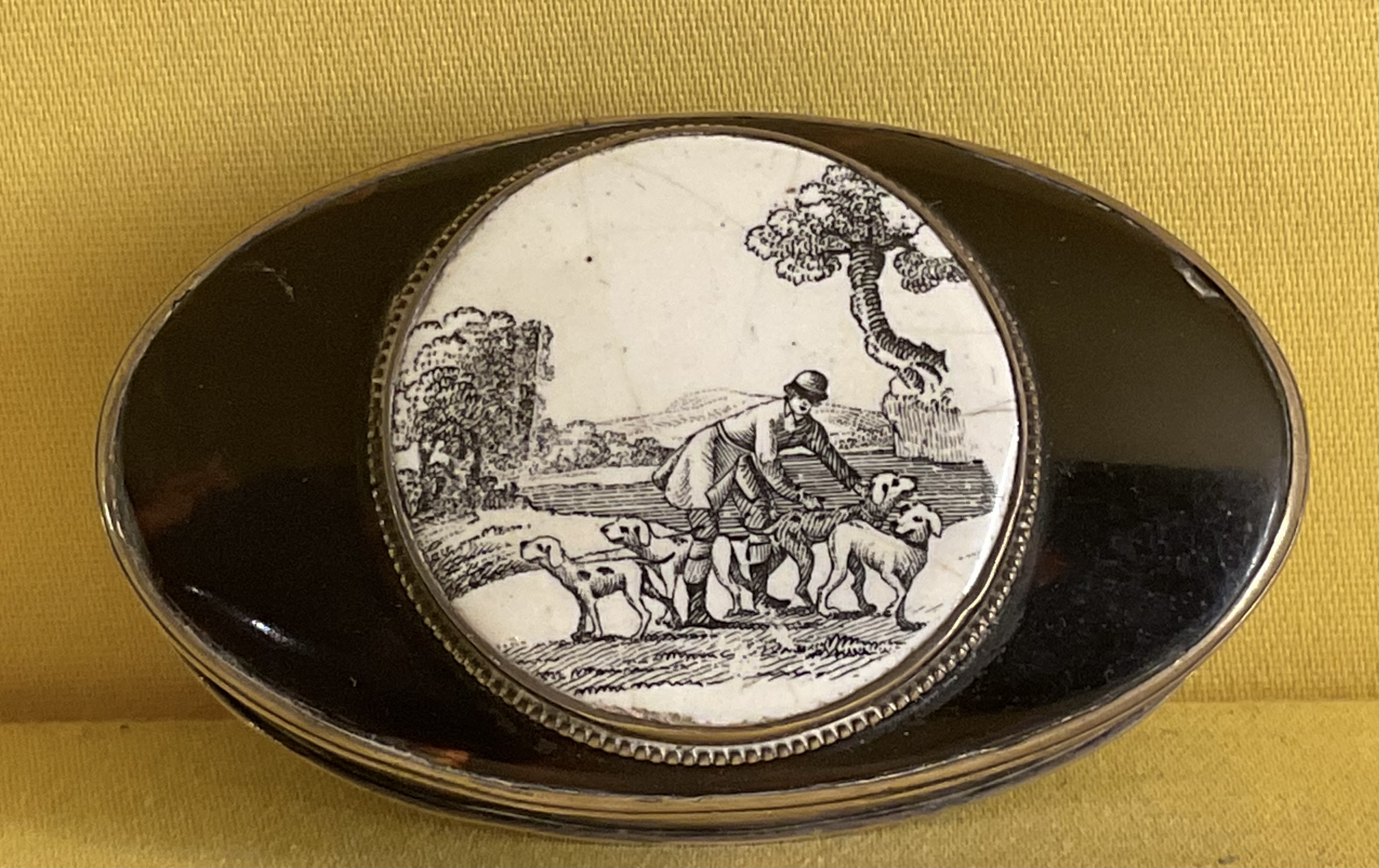 A silver and enamel snuff box 