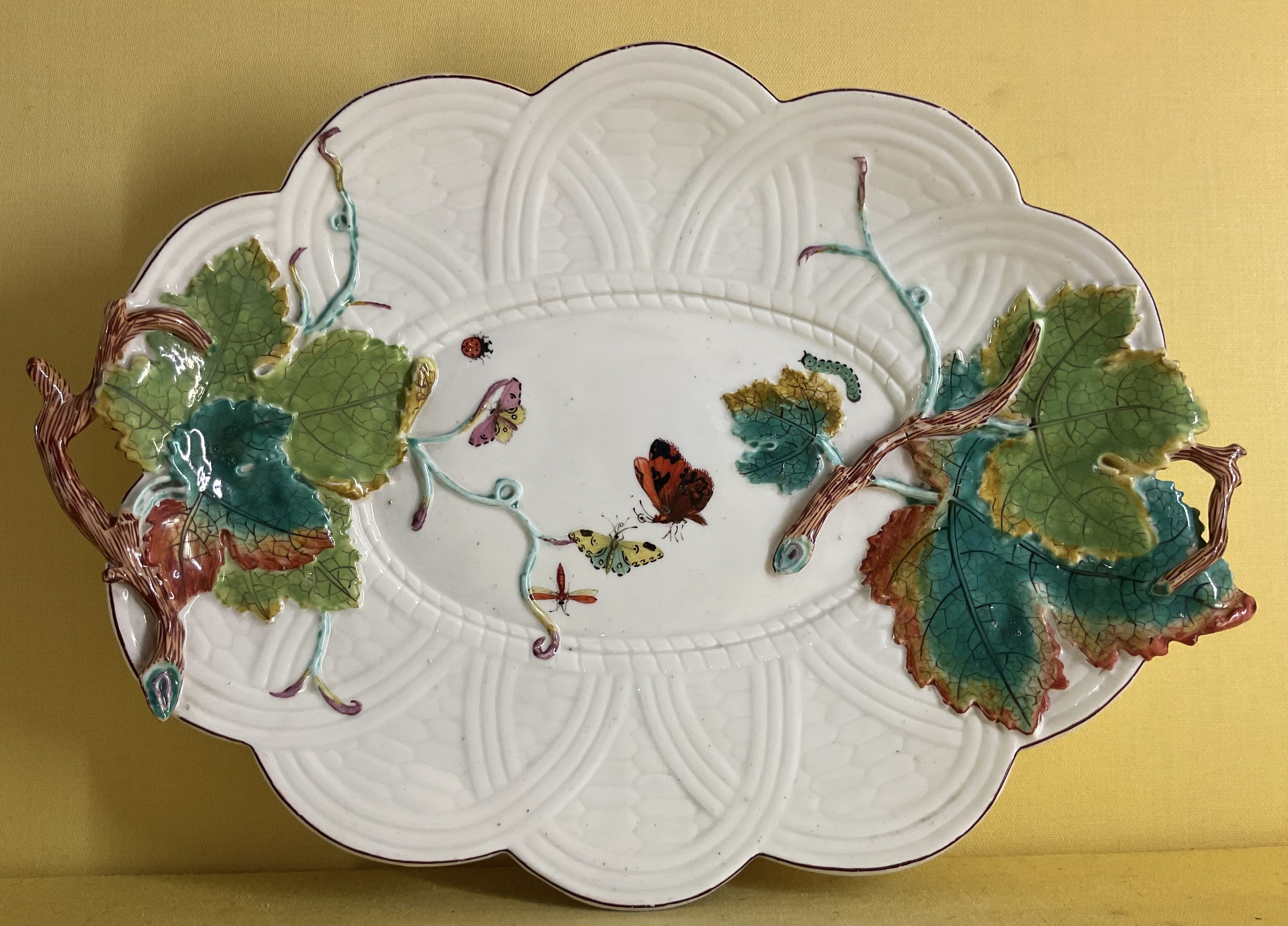 A Chelsea lobed oval dish 