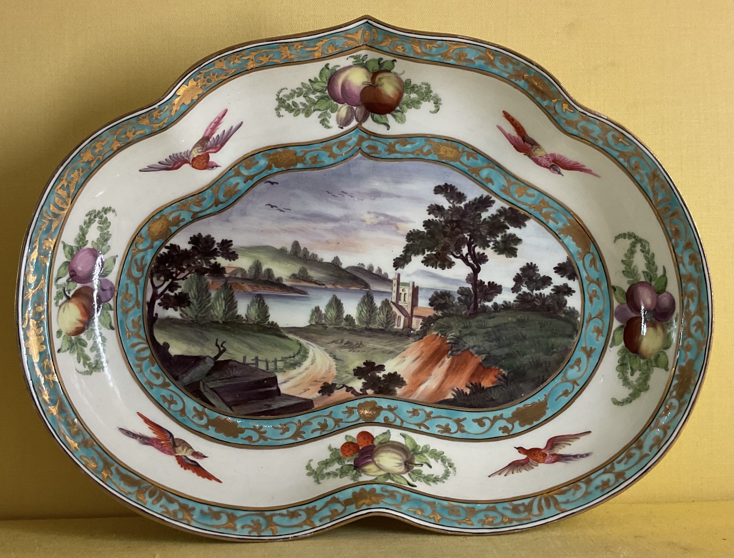 A very rare Worcester heart shaped dish 